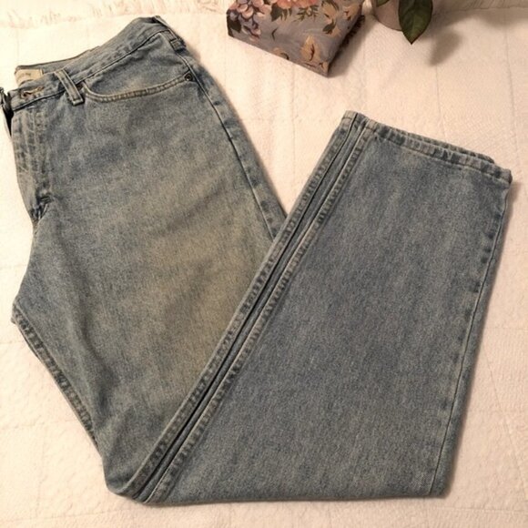 Lee Jeans Blue Denim Relaxed Fit Straight Leg Light Distressed Men's W 36 L 32 - Picture 4 of 12